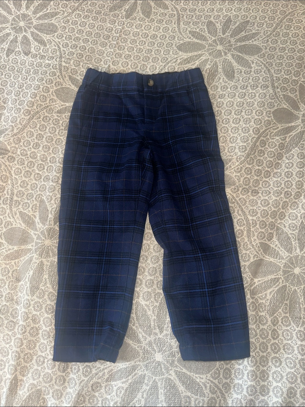 Kid’s Blue Plaid Dress Pants